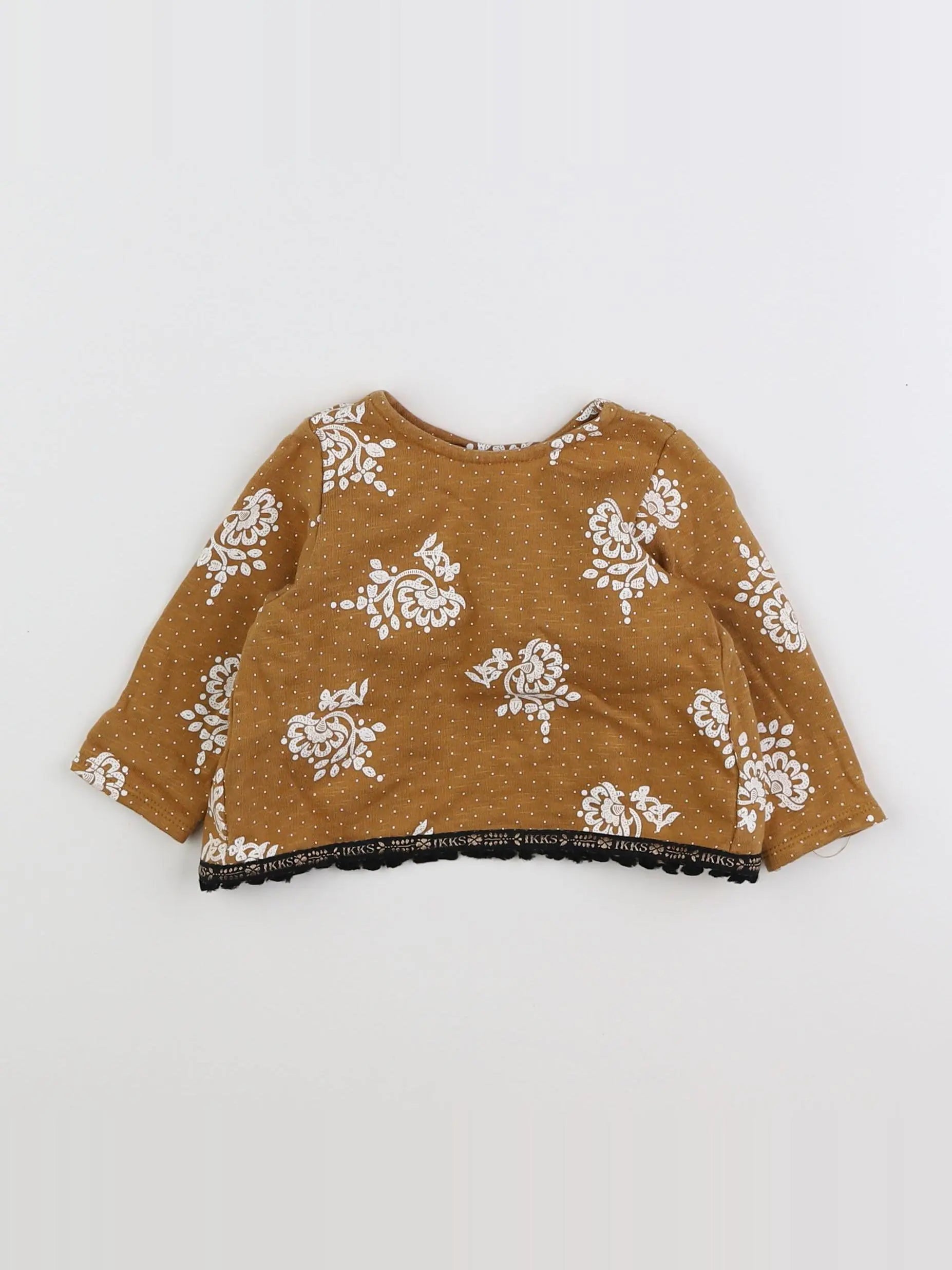 IKKS - sweat marron - 6 mois