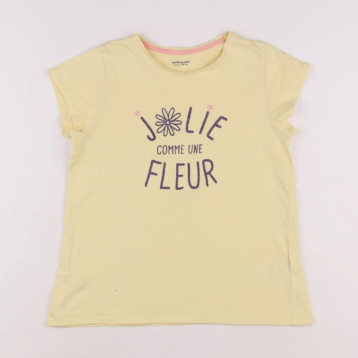 Vertbaudet - tee-shirt jaune - 10 ans