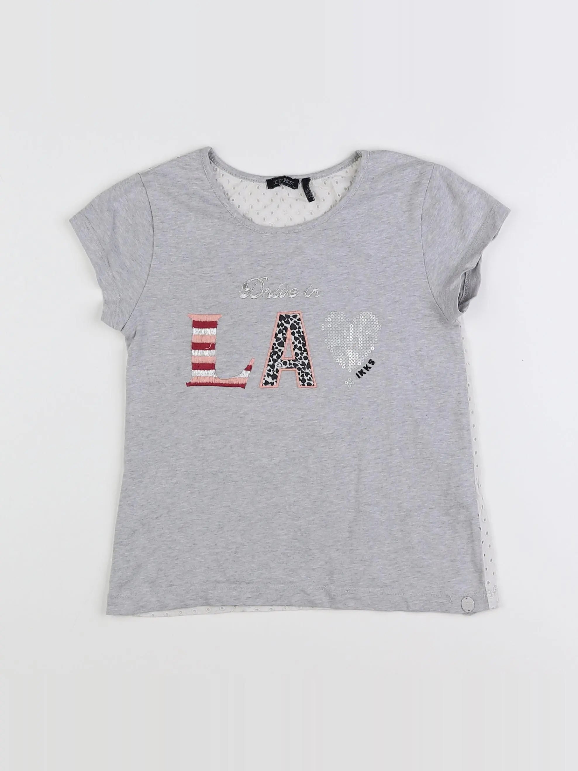 IKKS - tee-shirt gris - 8 ans