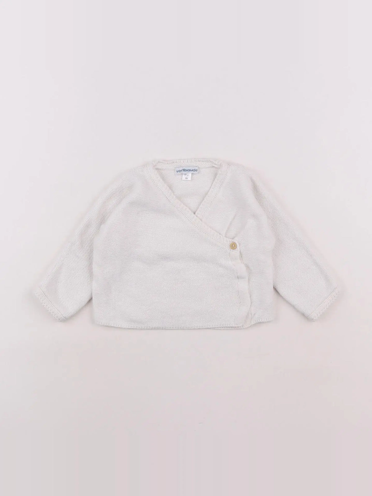 Vertbaudet - gilet blanc - 6 mois