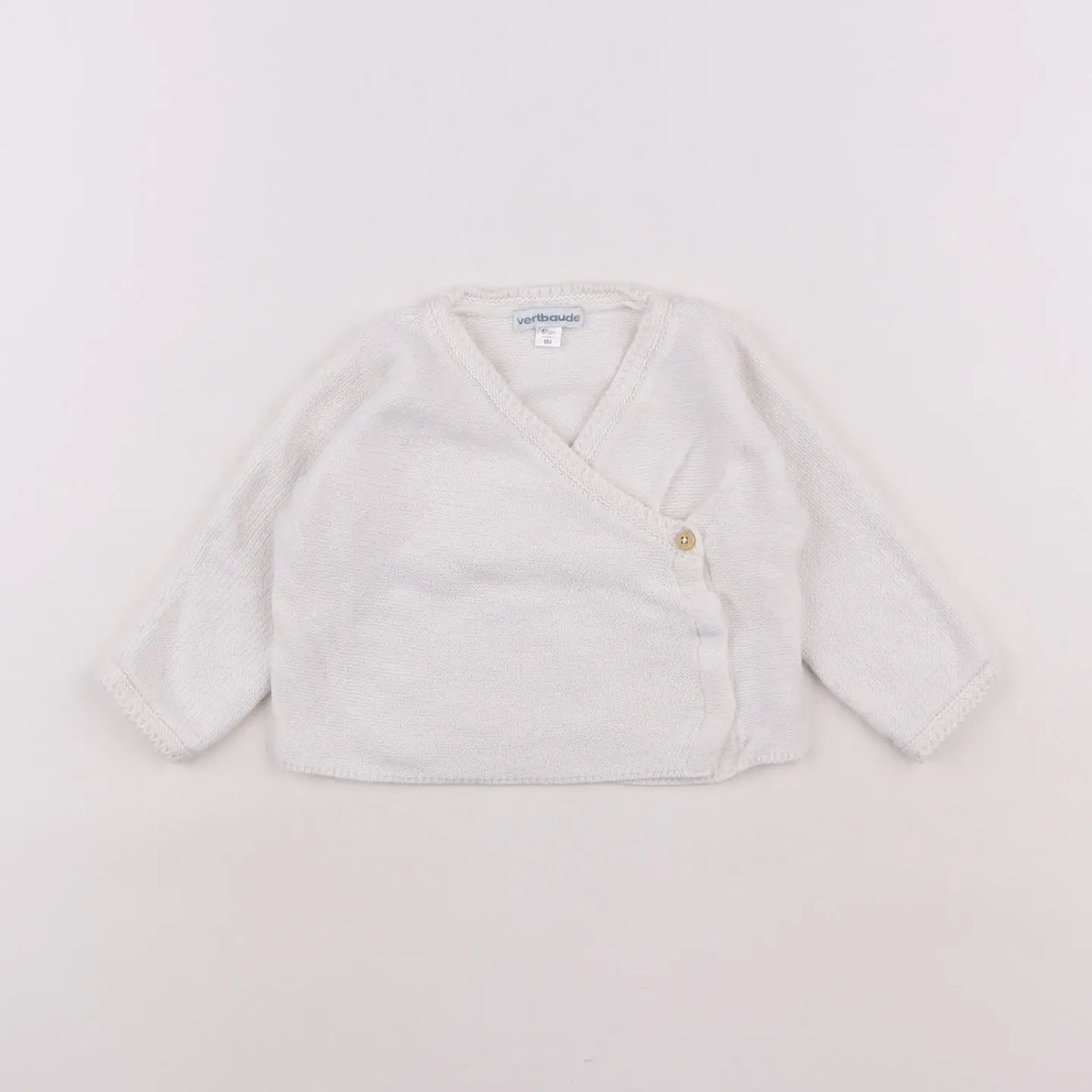 Vertbaudet - gilet blanc - 6 mois