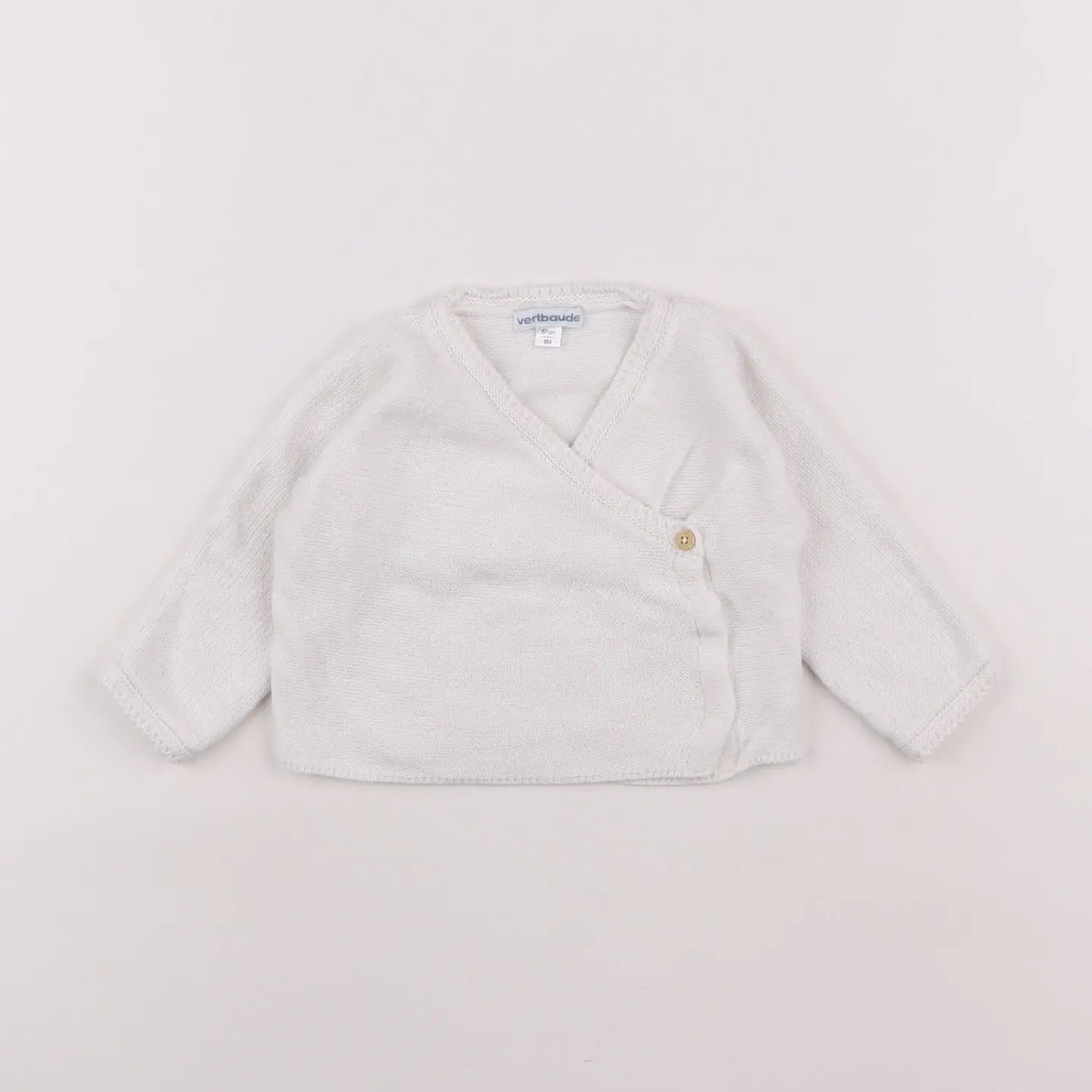 Vertbaudet - gilet blanc - 6 mois