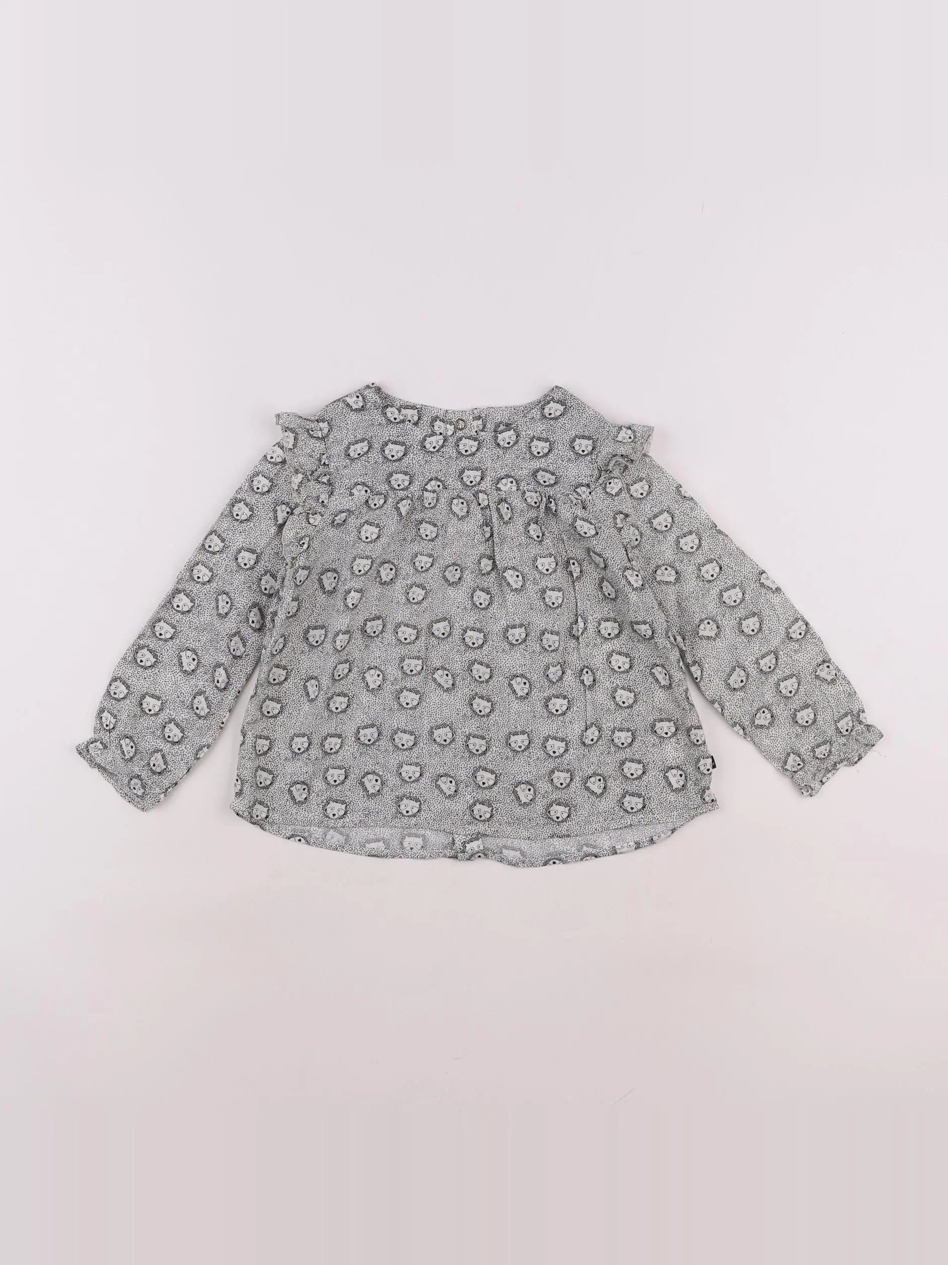 IKKS - blouse blanc, noir, or - 2 ans