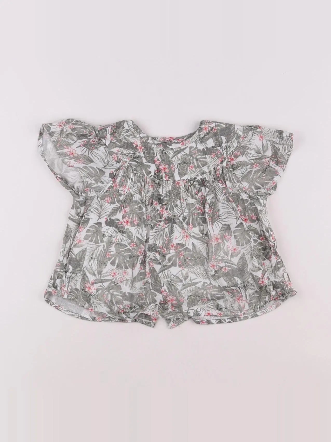 IKKS - blouse gris, rose - 18 mois