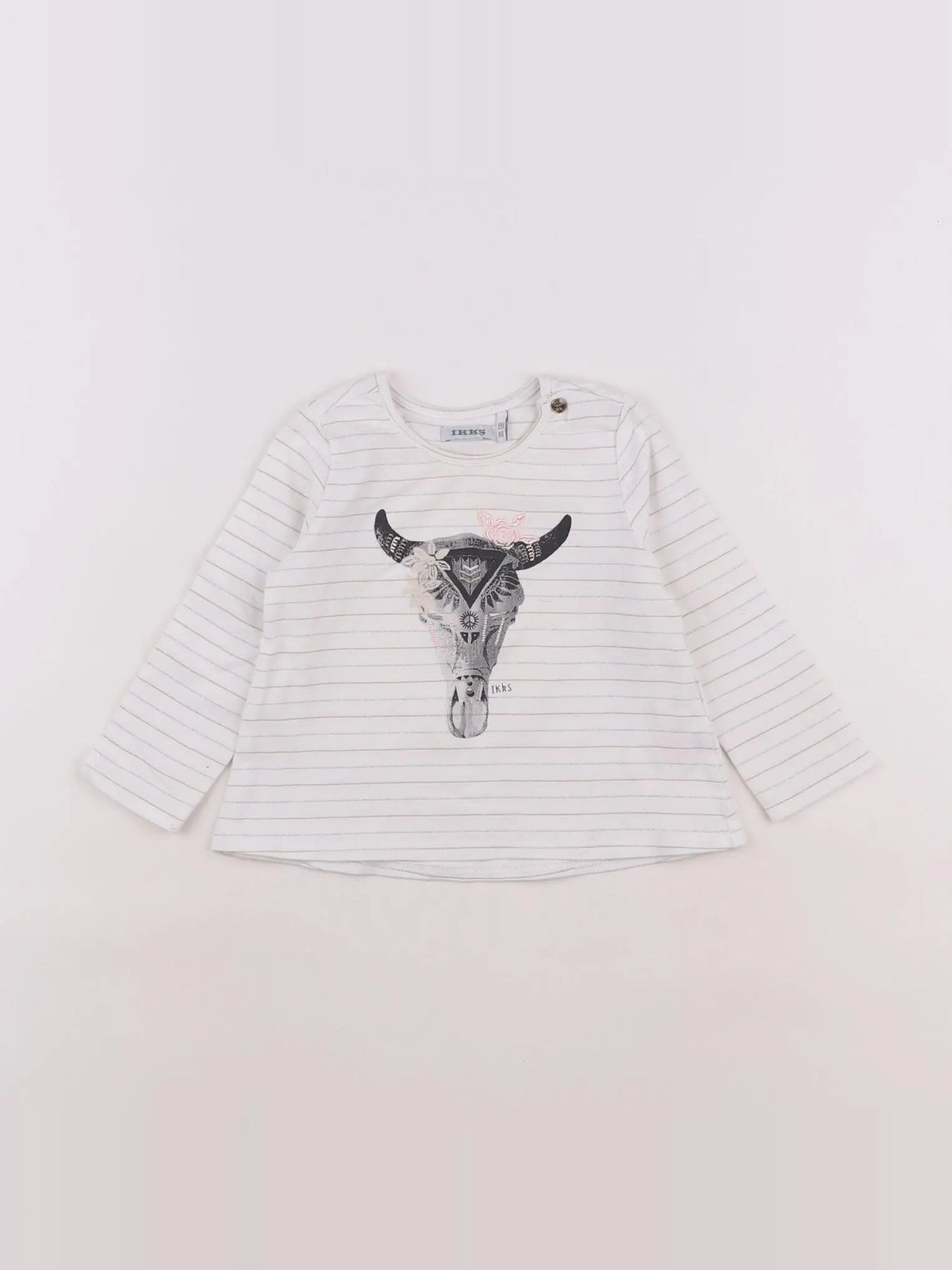 IKKS - tee-shirt beige, or - 18 mois