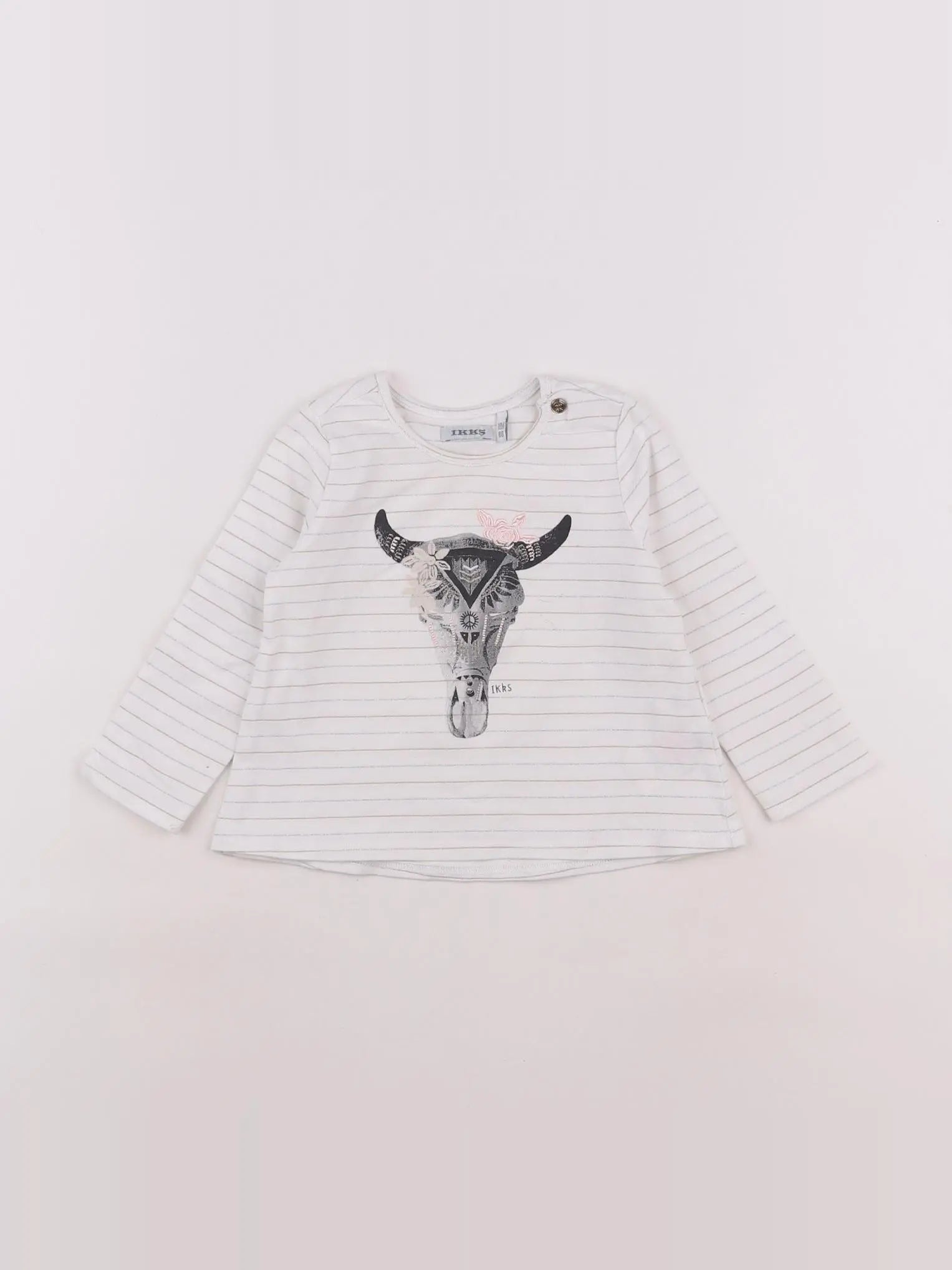 IKKS - tee-shirt beige, or - 18 mois