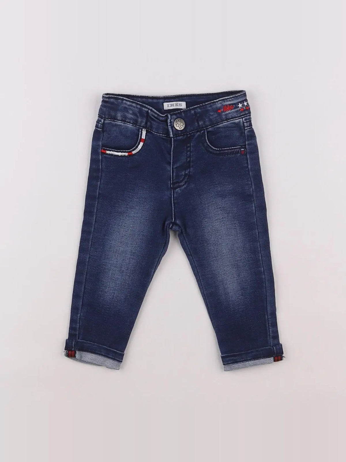 IKKS - pantalon bleu - 6 mois