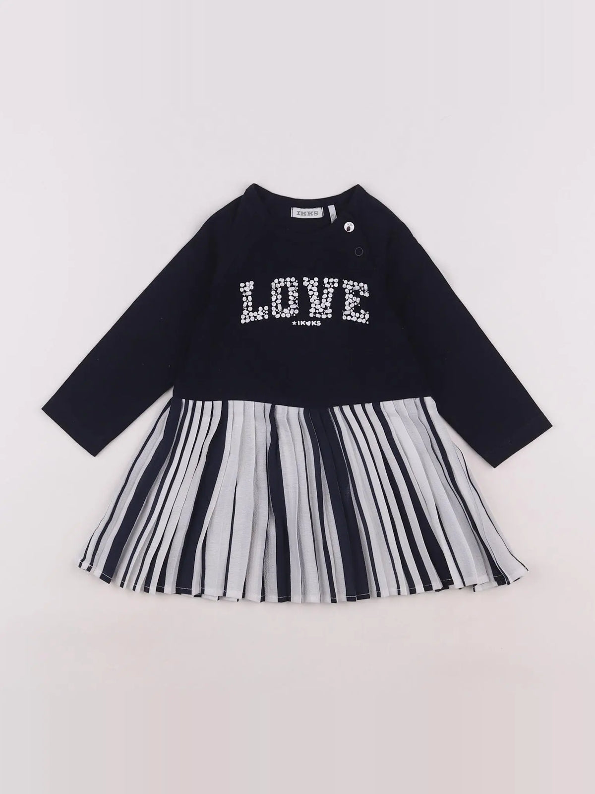 IKKS - robe bleu, blanc - 12 mois