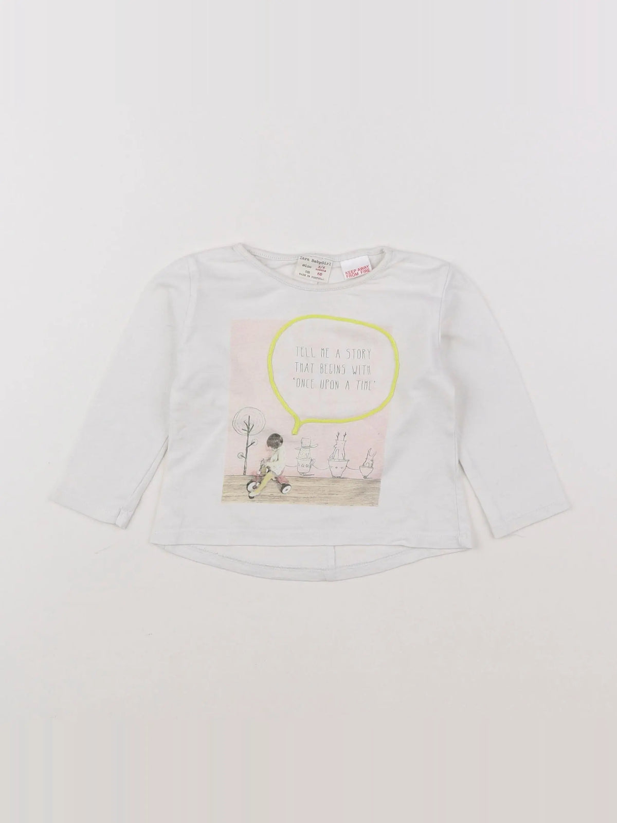 Zara - tee-shirt blanc - 3/6 mois