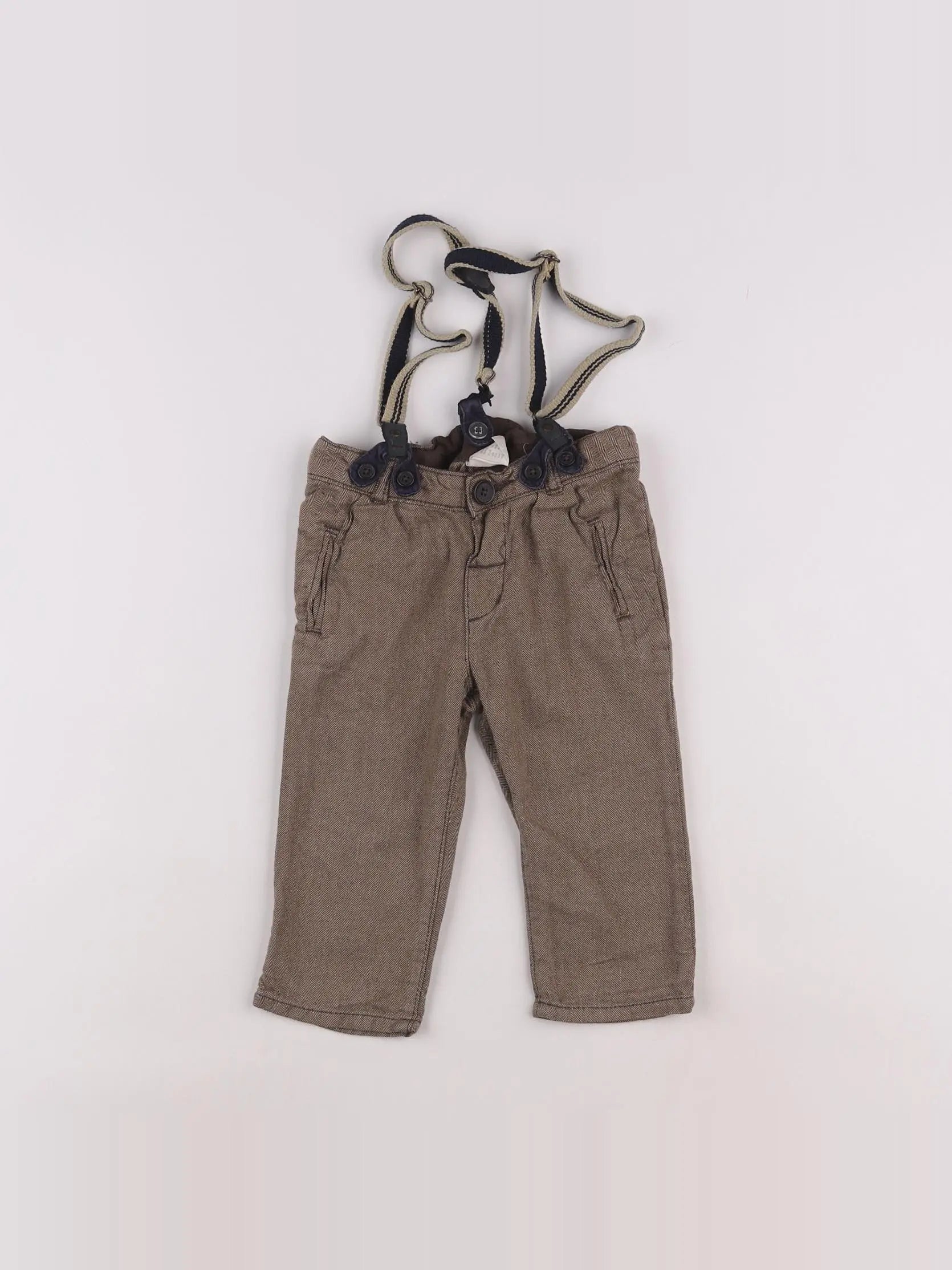 H&M - pantalon marron - 3/6 mois