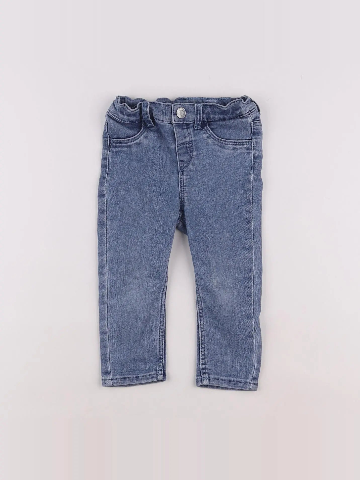 H&M - jean bleu - 9/12 mois