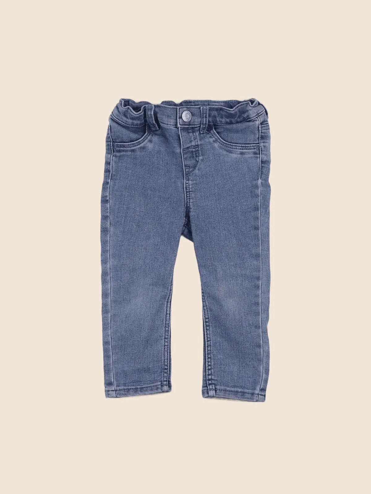 H&M - jean bleu - 9/12 mois