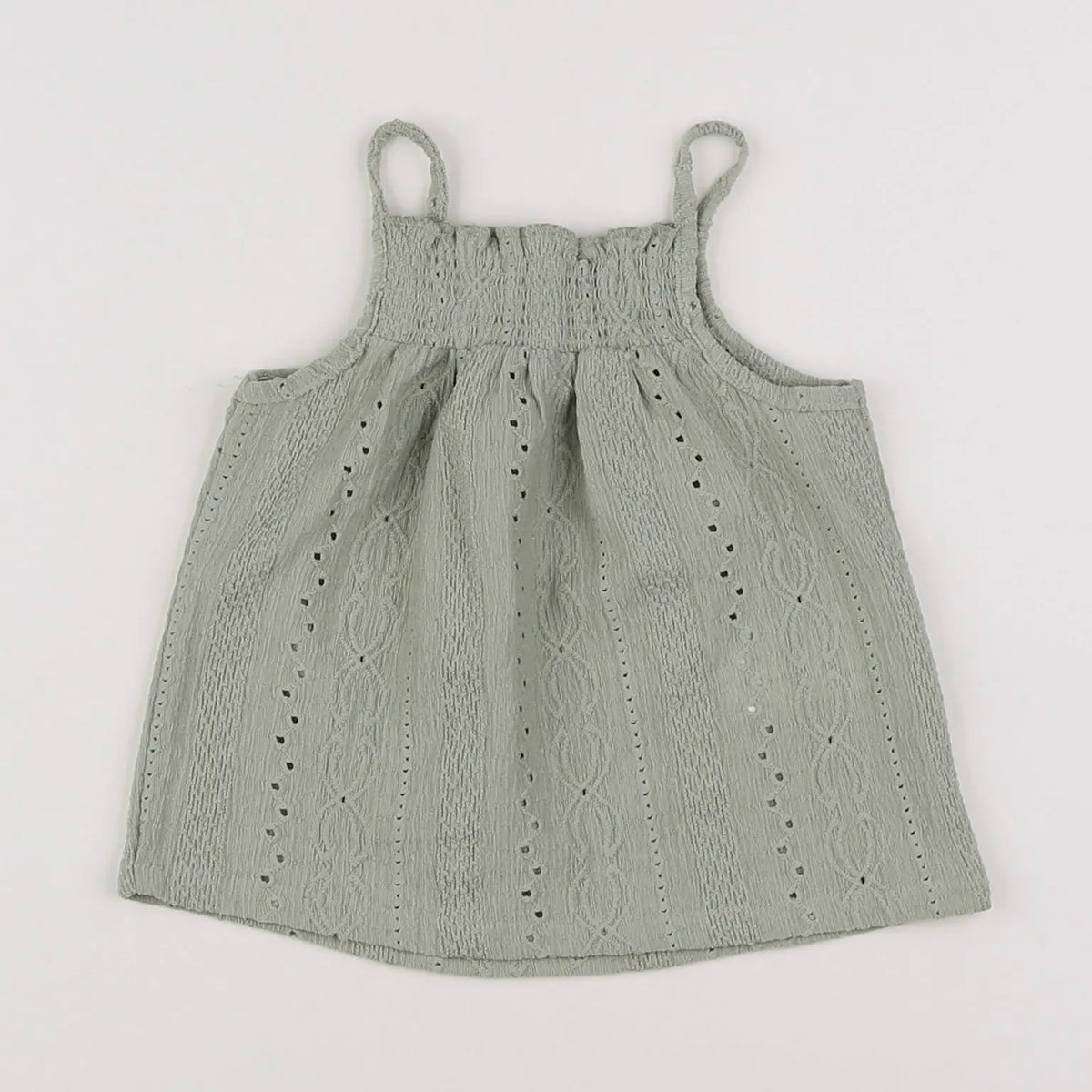 Vertbaudet - blouse vert - 9 mois