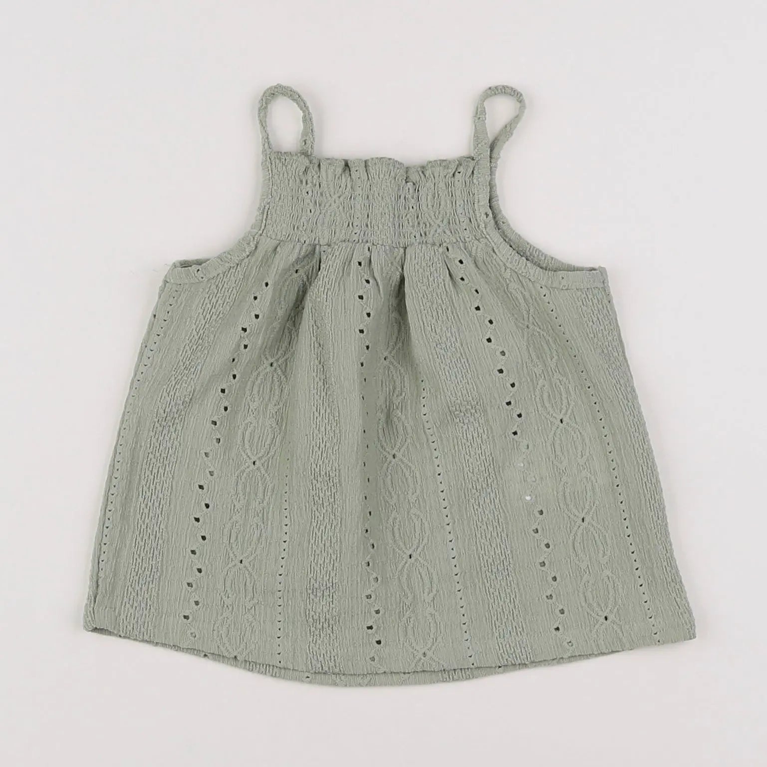 Vertbaudet - blouse vert - 9 mois