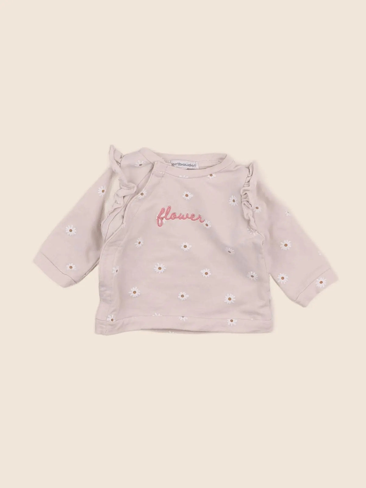 Vertbaudet - sweat rose - 3 mois