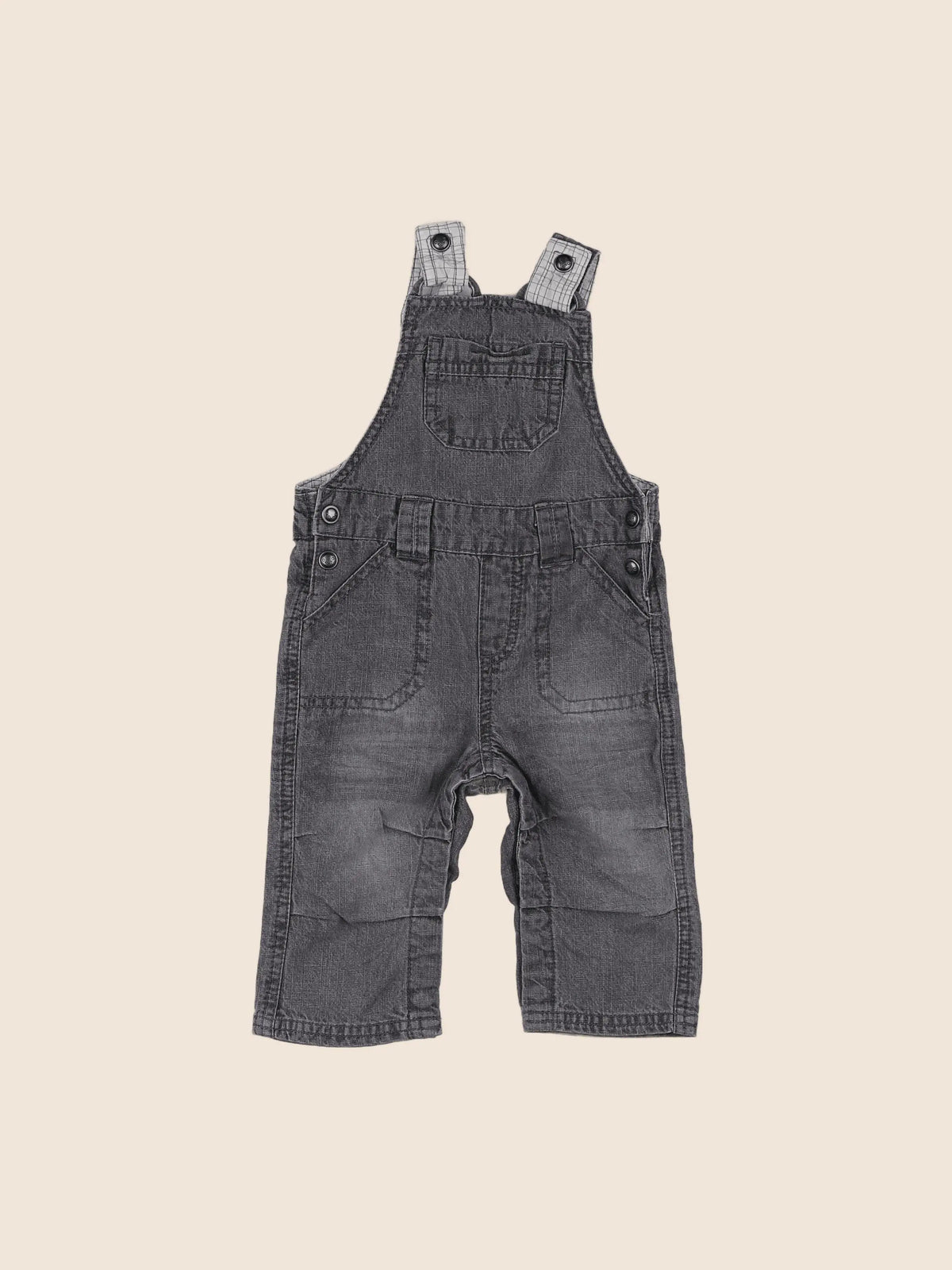 Vertbaudet - salopette gris - 6 mois