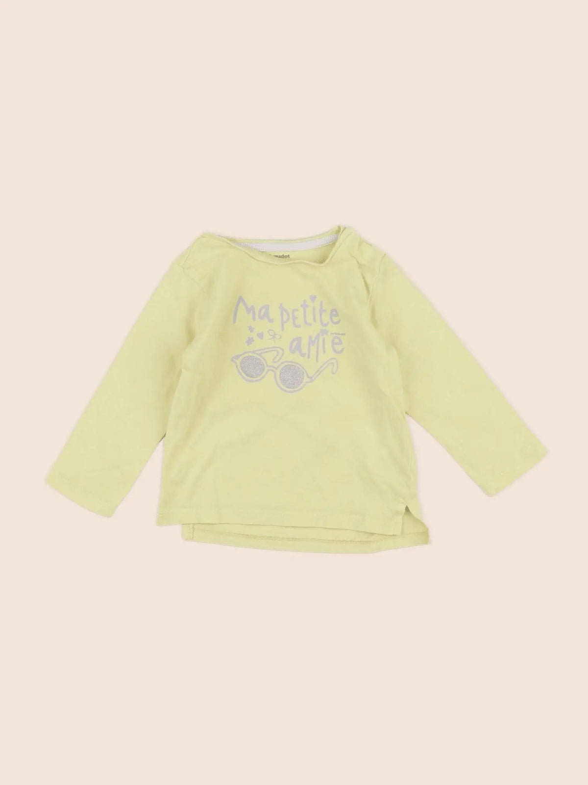 Vertbaudet - tee-shirt jaune - 12 mois