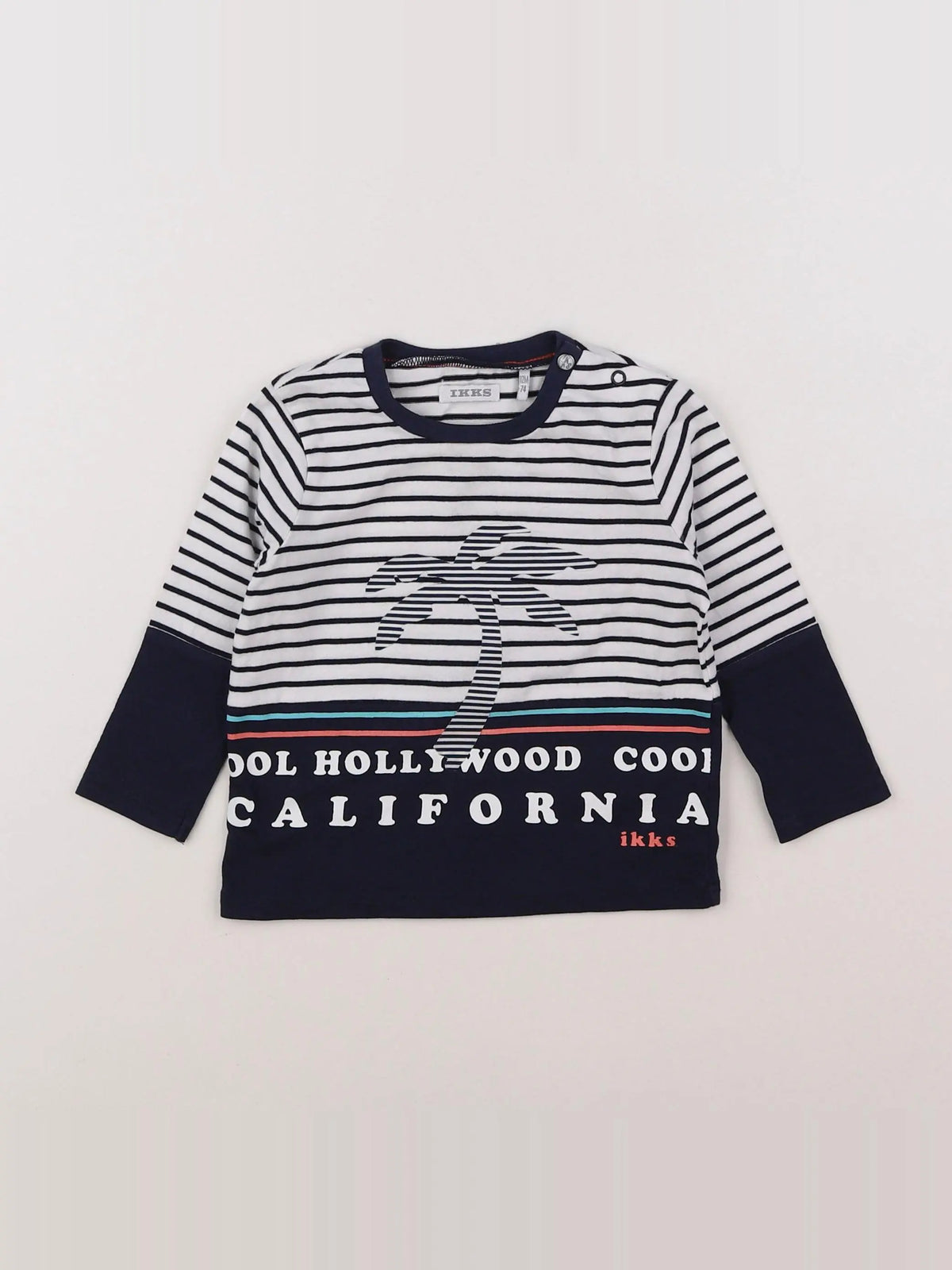 IKKS - tee-shirt bleu - 12 mois