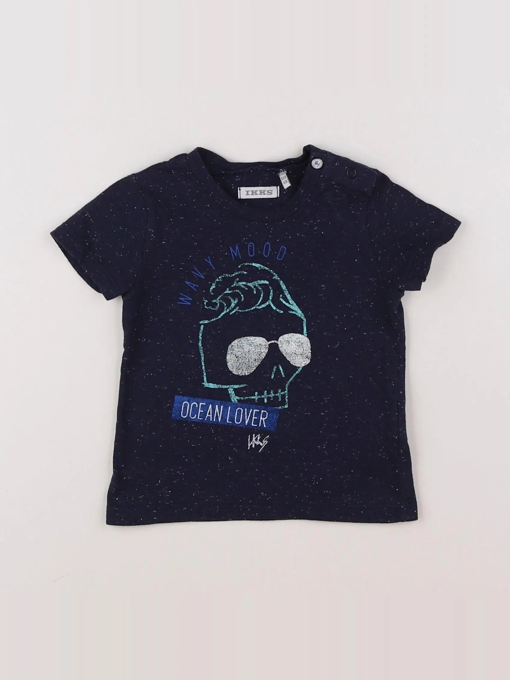 IKKS - tee-shirt bleu - 6 mois