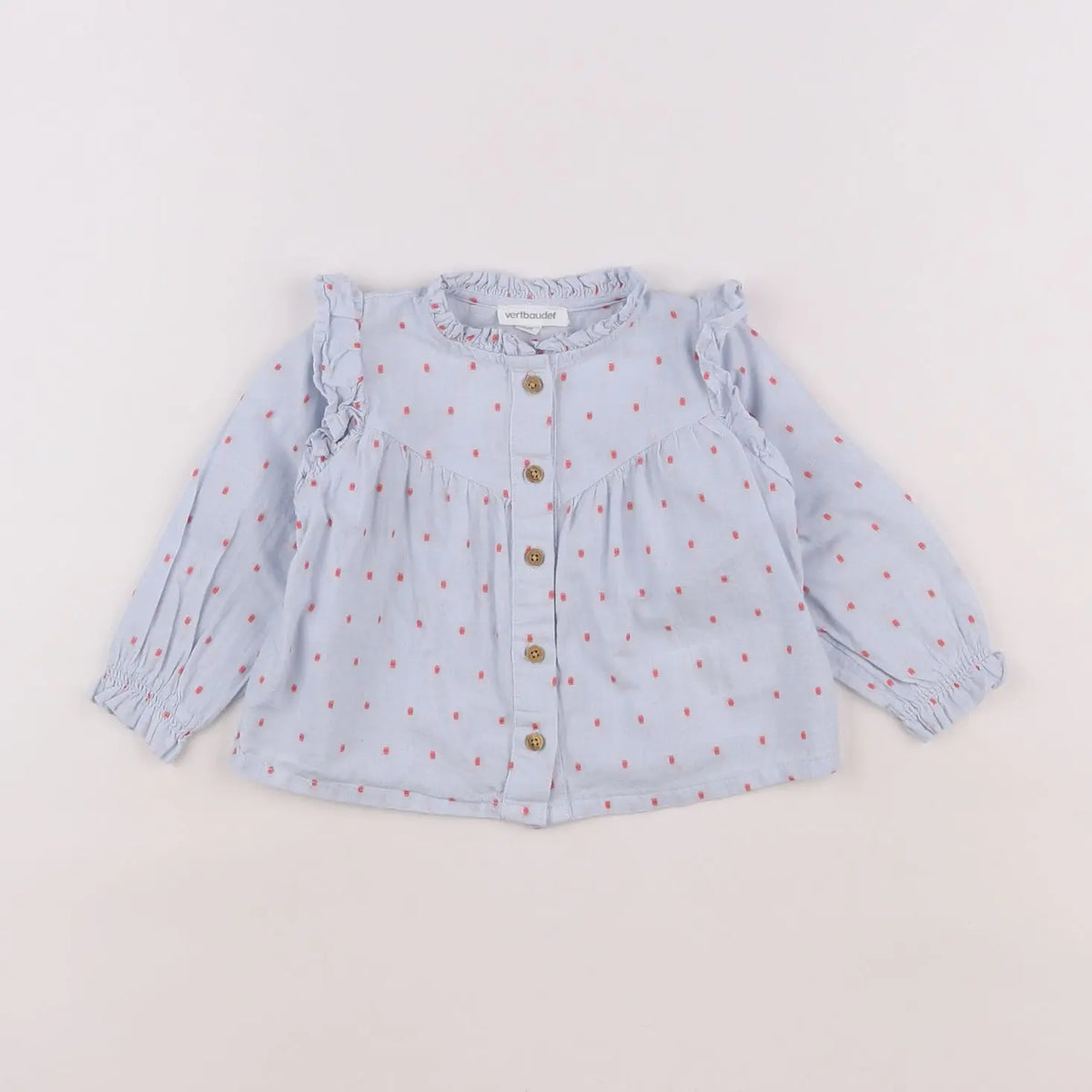 Vertbaudet - blouse bleu - 6 mois