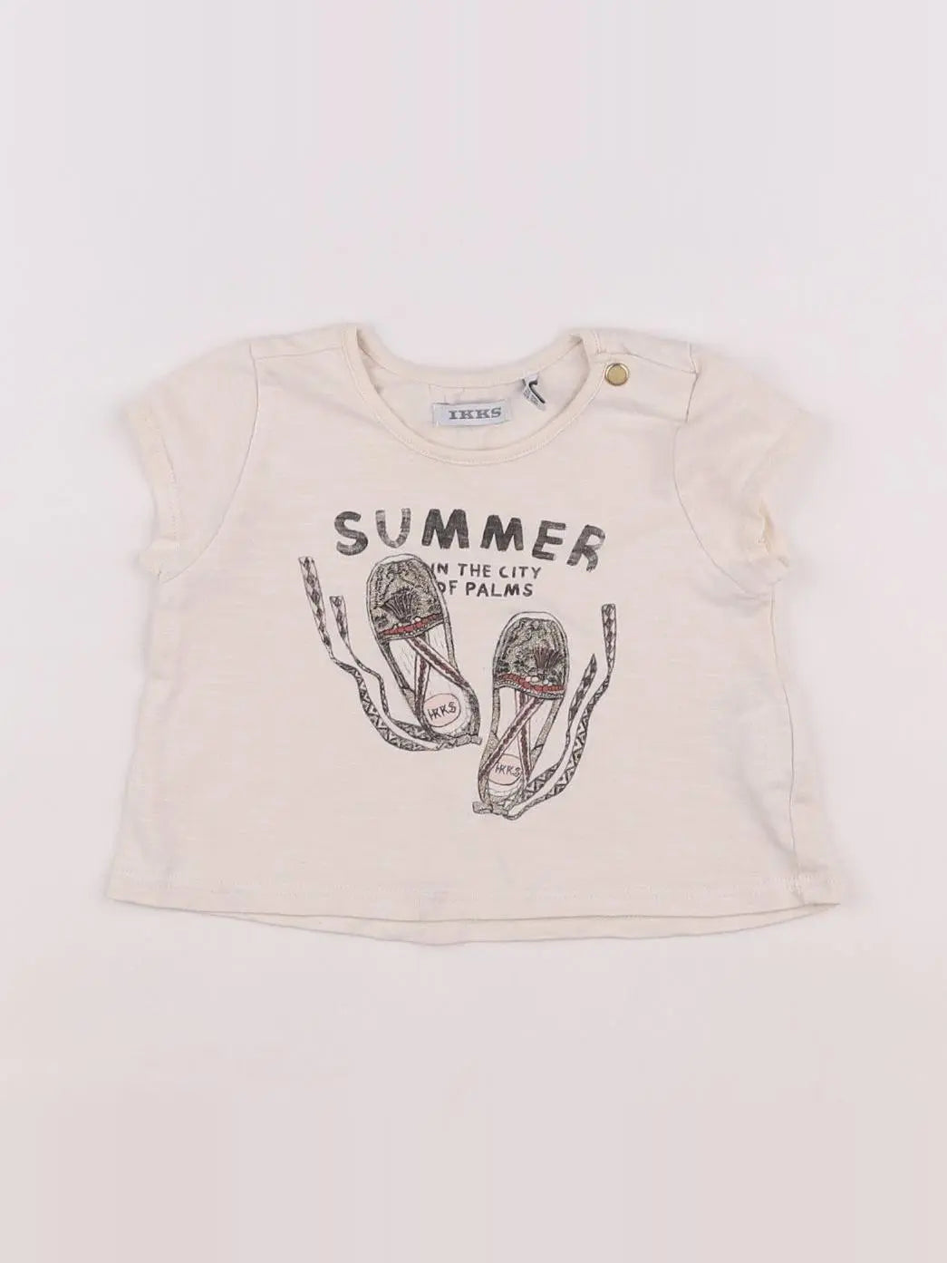 IKKS - tee-shirt beige - 6 mois