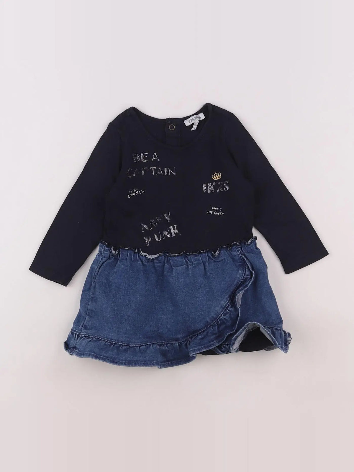 IKKS - robe bleu - 12 mois