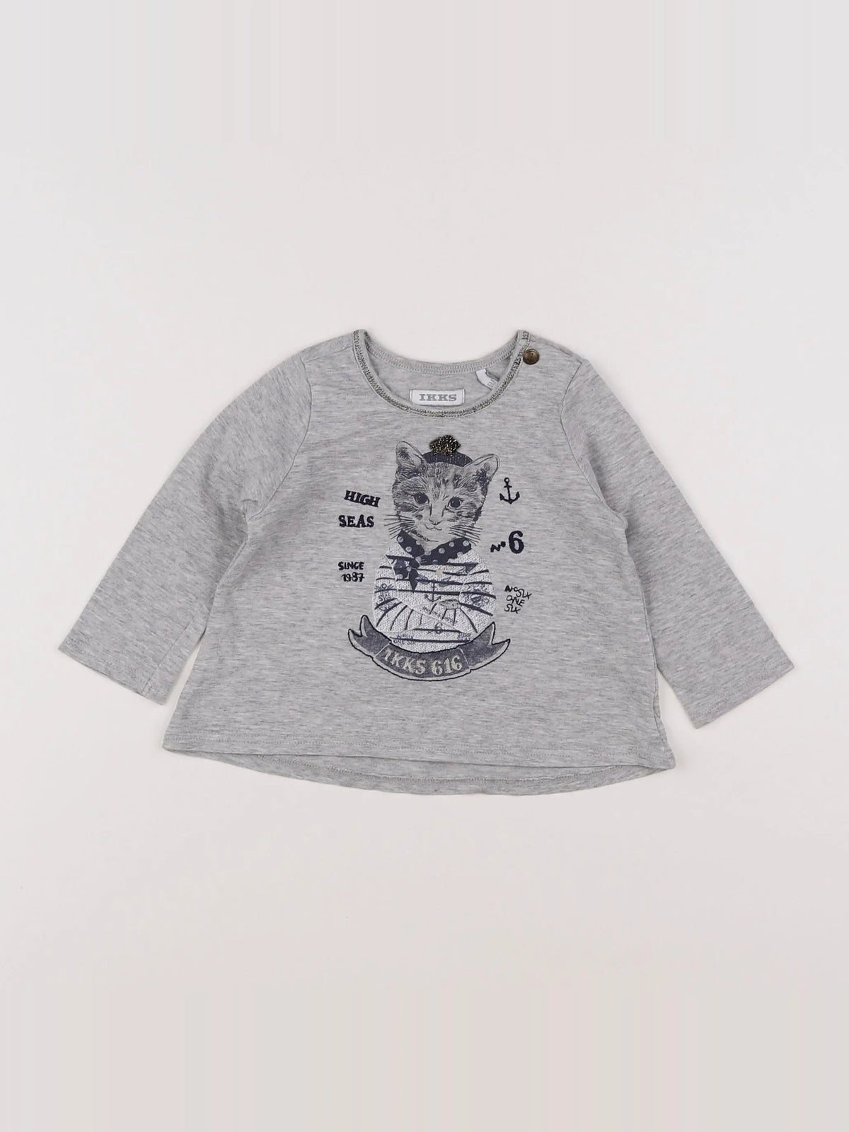 IKKS - tee-shirt gris - 6 mois