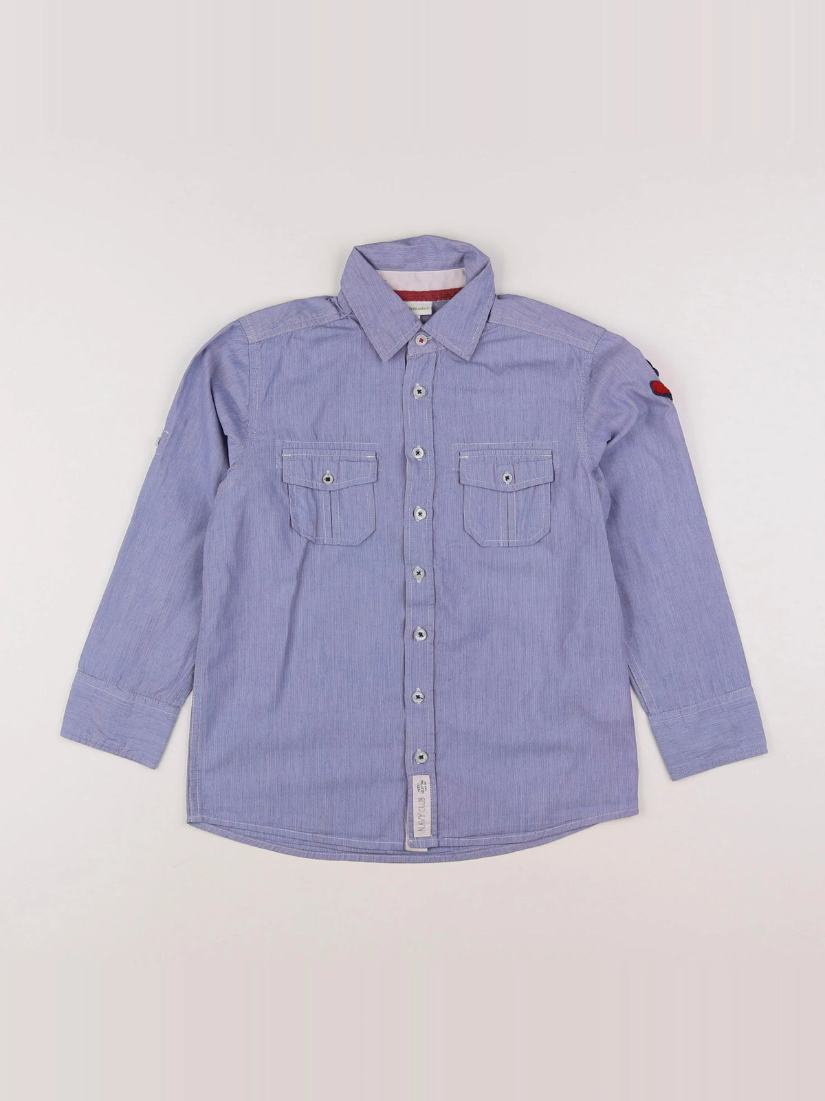 Vertbaudet - chemise imprimé au dos bleu - 6 ans