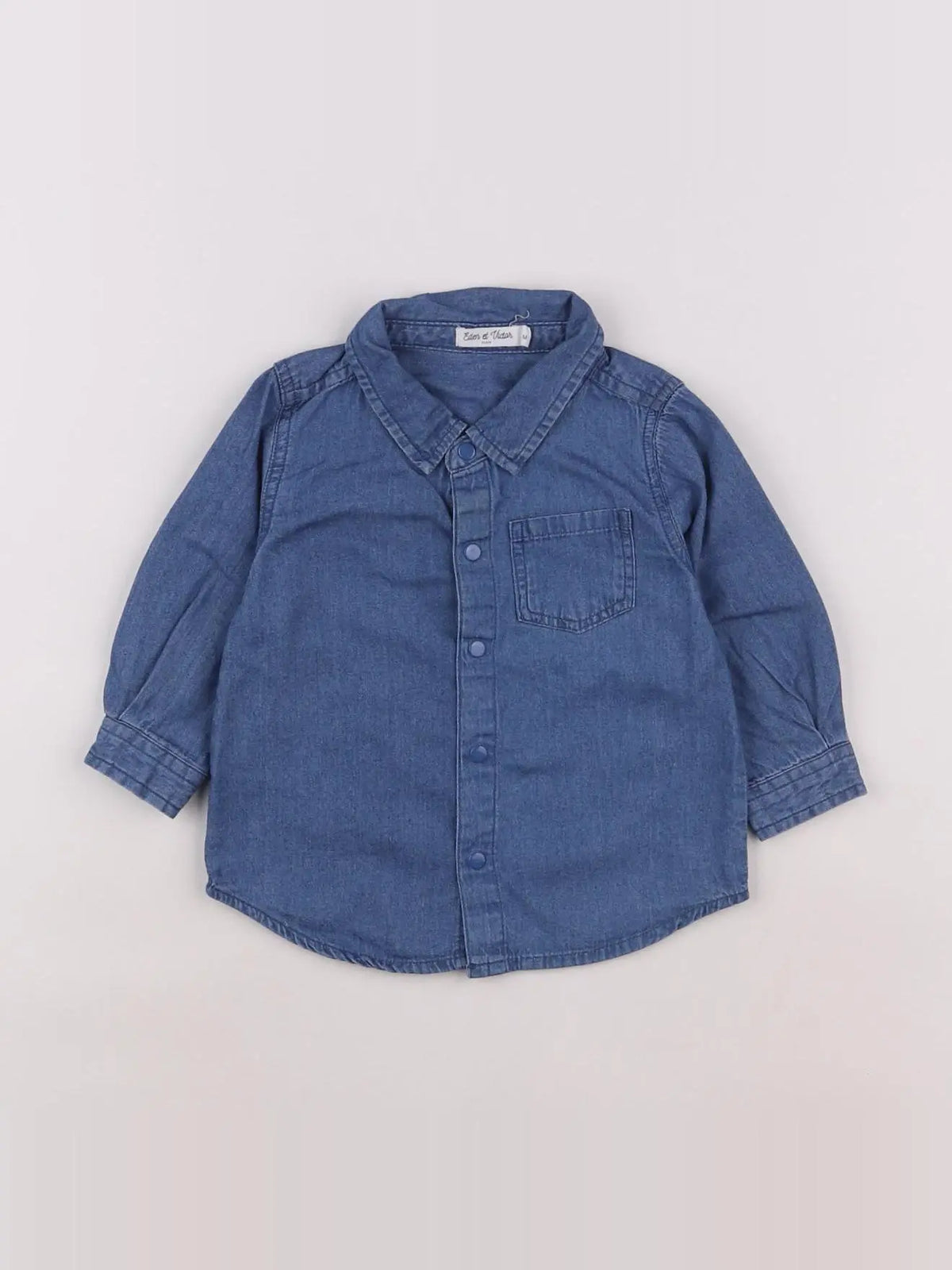Eden & Victor - chemise bleu - 6 mois