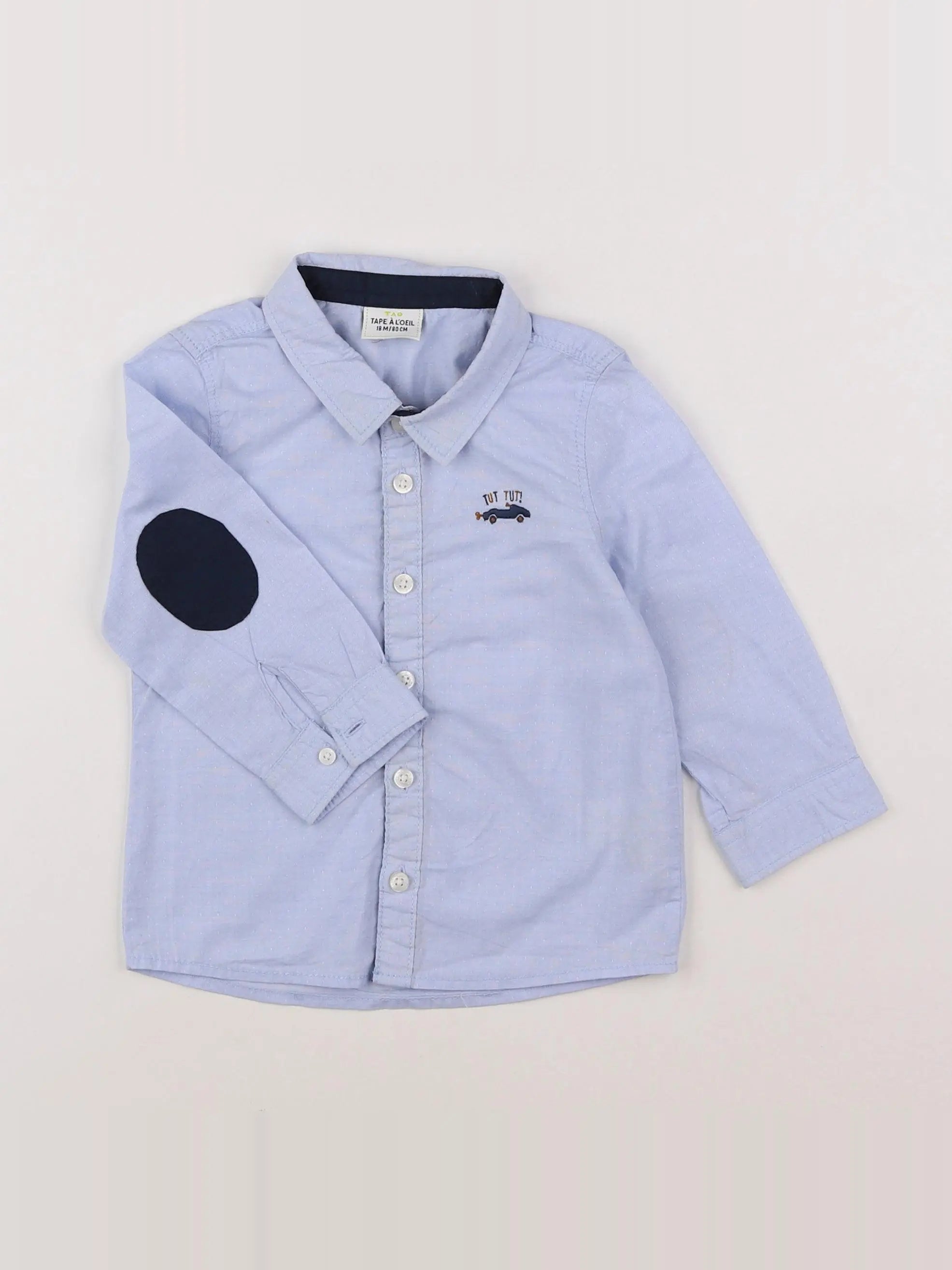 Tape à l'oeil - chemise bleu - 18 mois