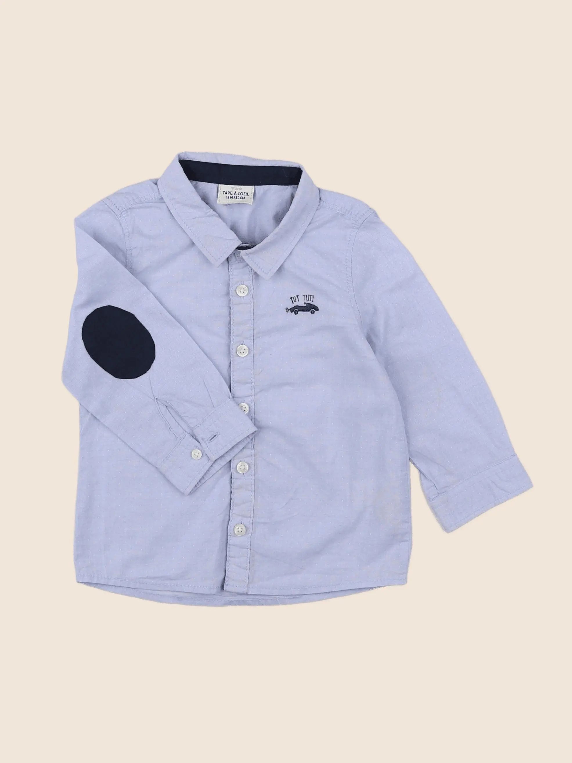 Tape à l'oeil - chemise bleu - 18 mois