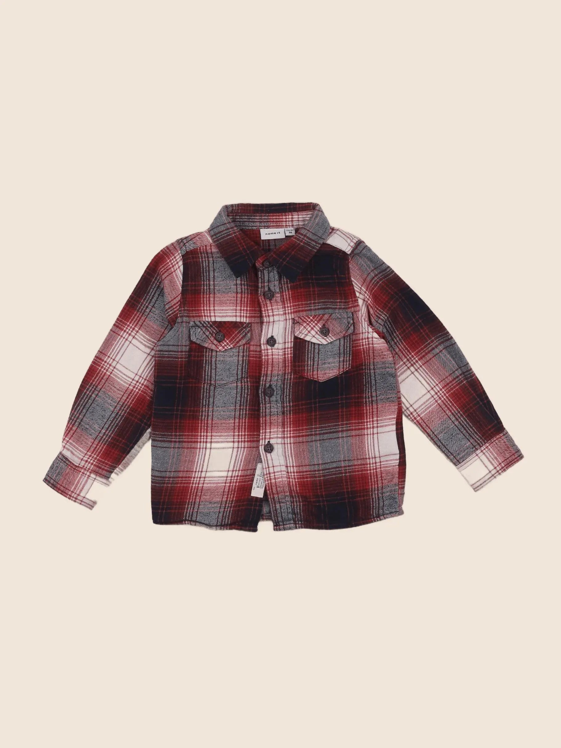 Name it - chemise rouge - 18 mois à 2 ans