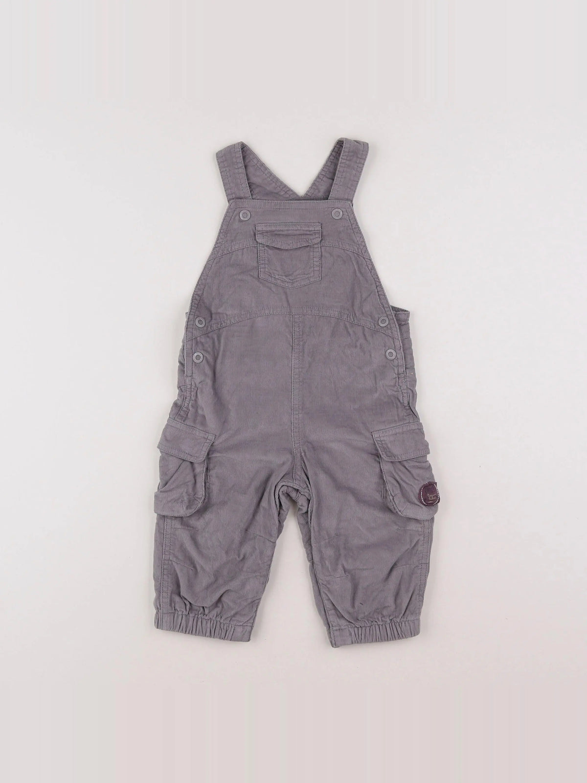 Vertbaudet - salopette gris - 12 mois