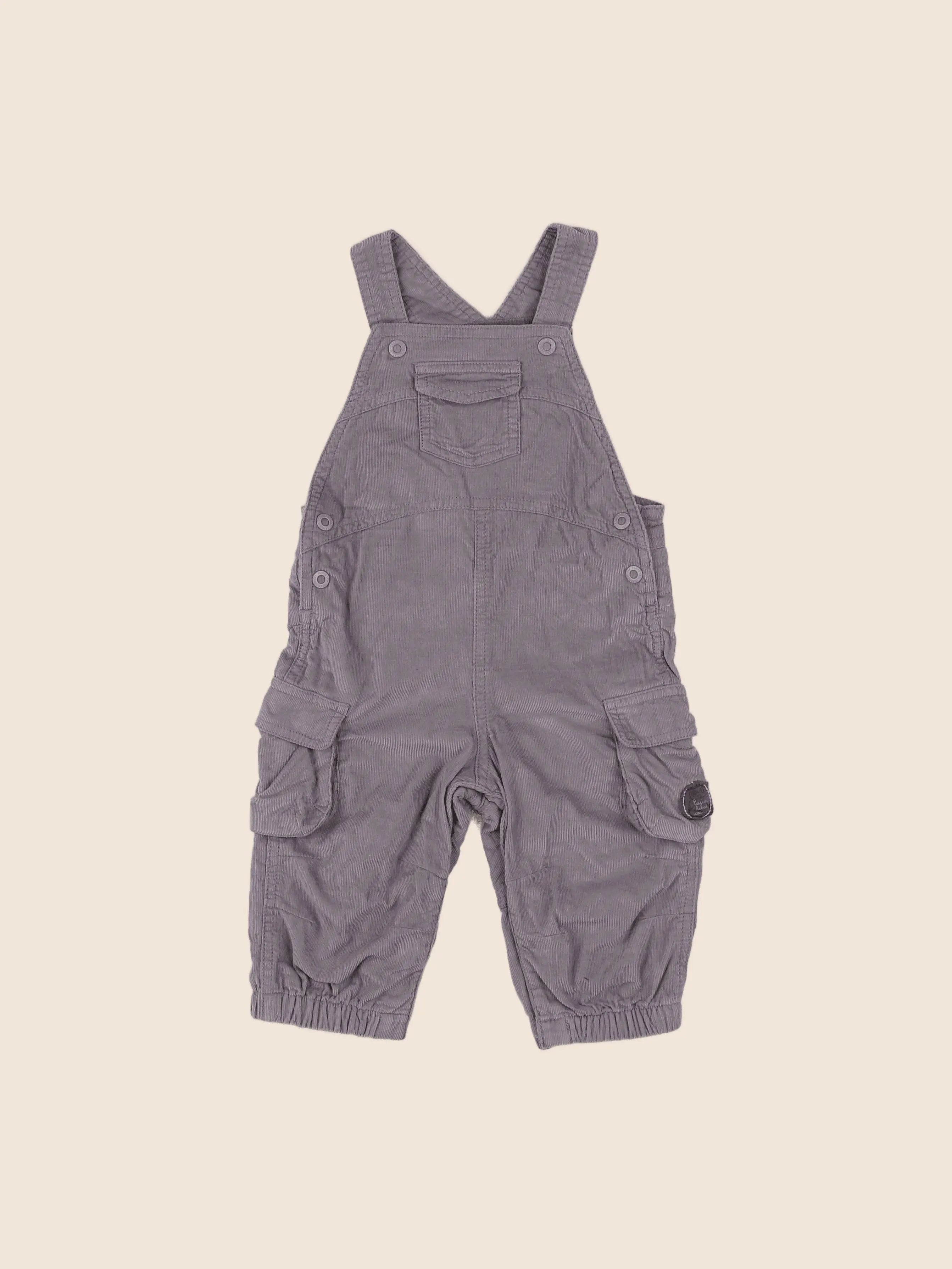 Vertbaudet - salopette gris - 12 mois