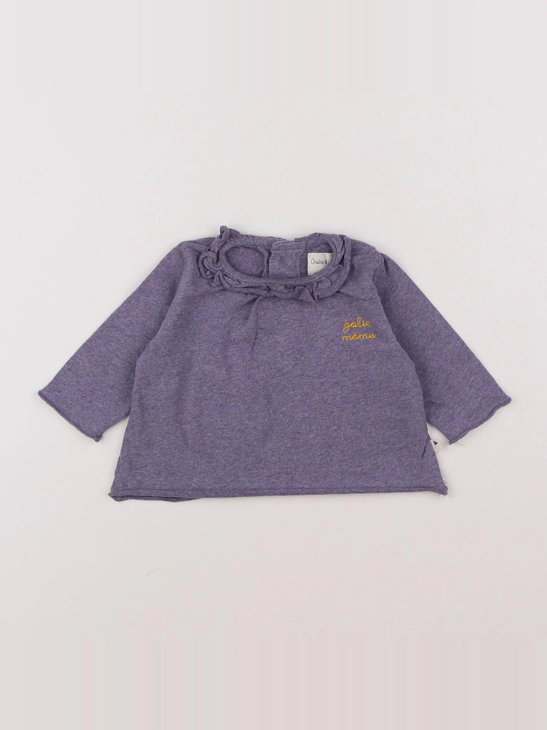 Arsène et les pipelettes - tee-shirt violet - 3 mois