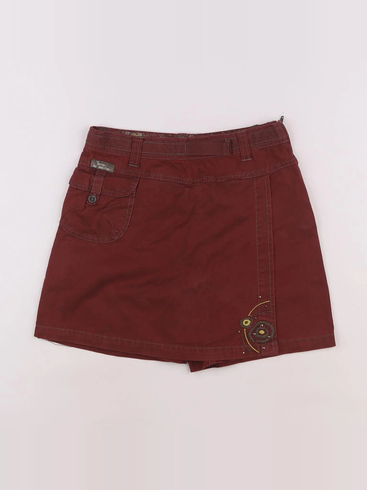 Terre de marins - jupe short rouge - 12 ans