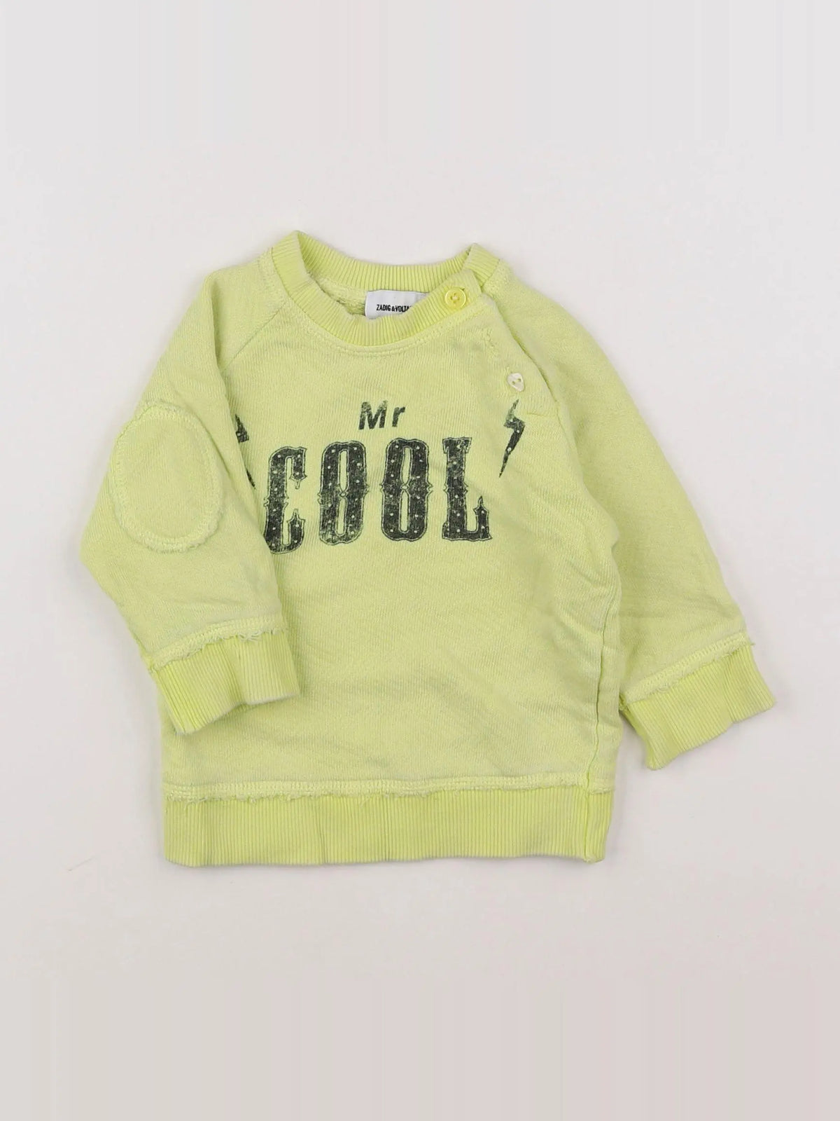Zadig & Voltaire - sweat jaune - 6 mois