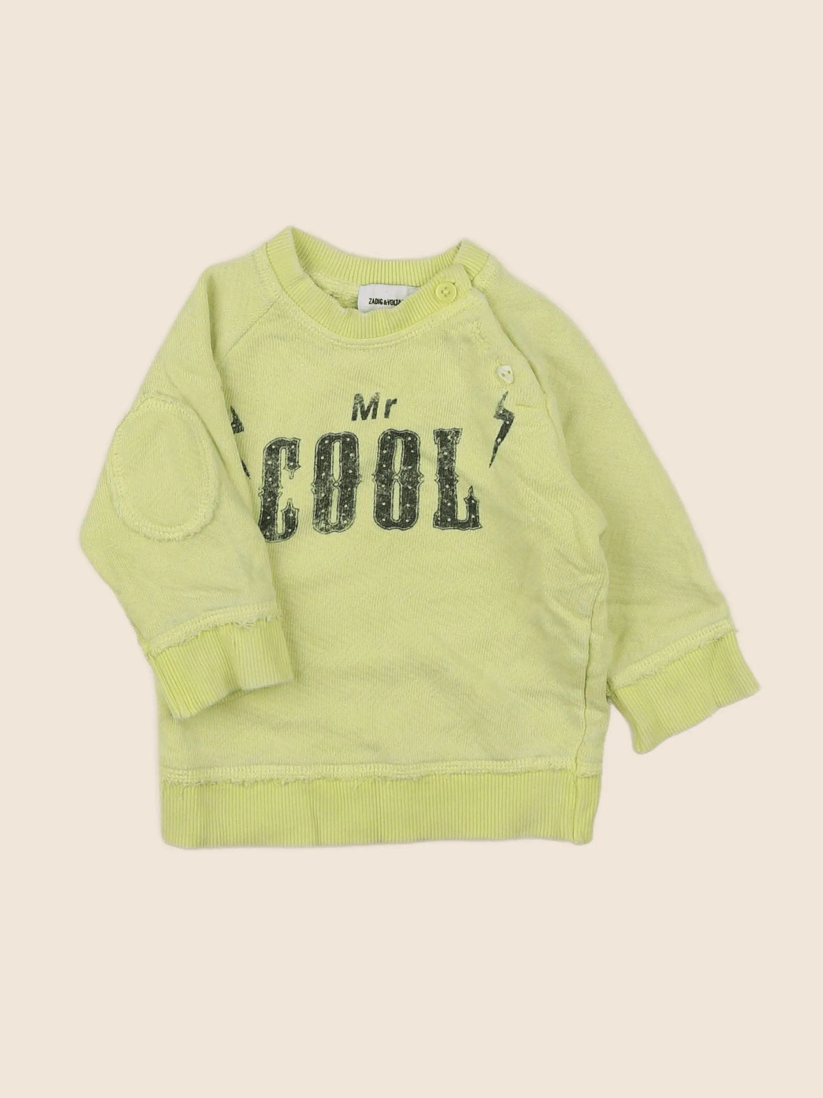 Zadig & Voltaire - sweat jaune - 6 mois