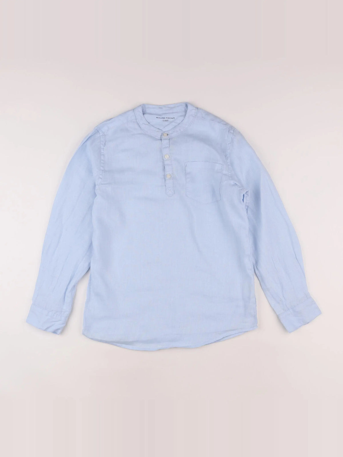 Monoprix - chemise bleu - 12 ans