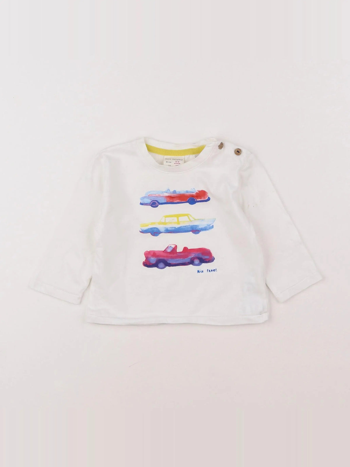 Zara - tee-shirt blanc - 3/6 mois