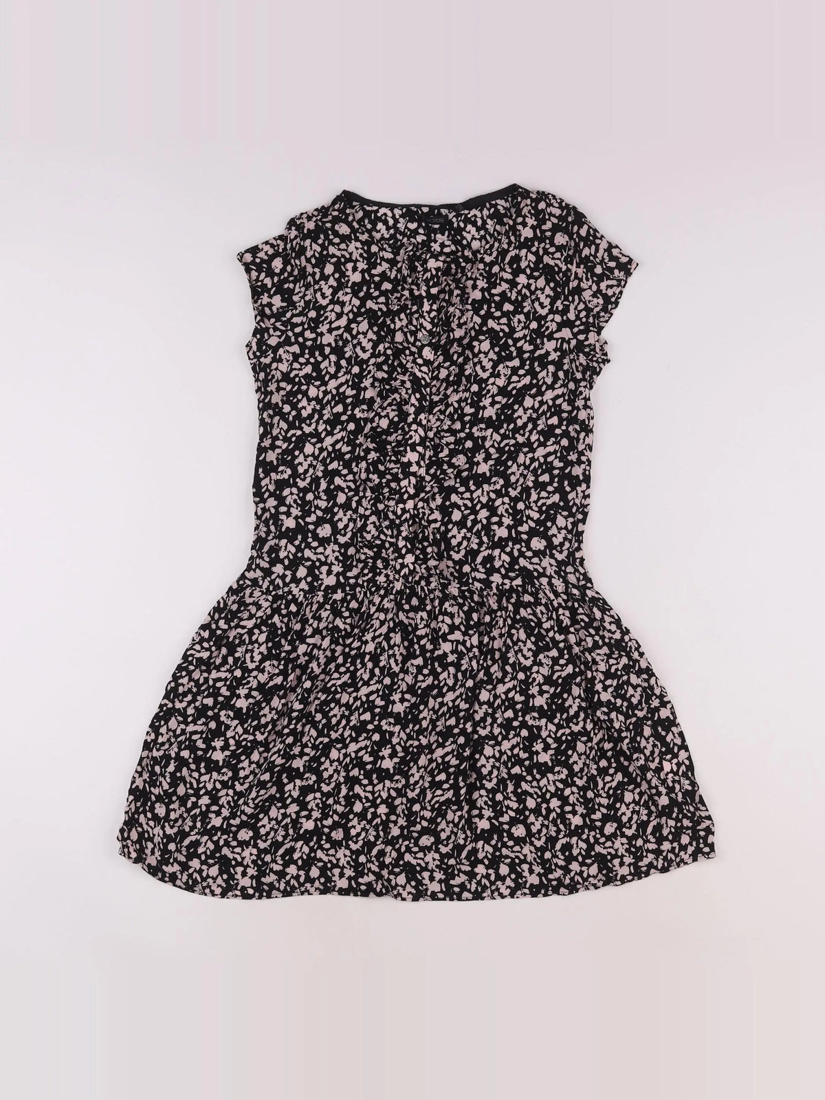 IKKS - robe noir, rose - 10 ans