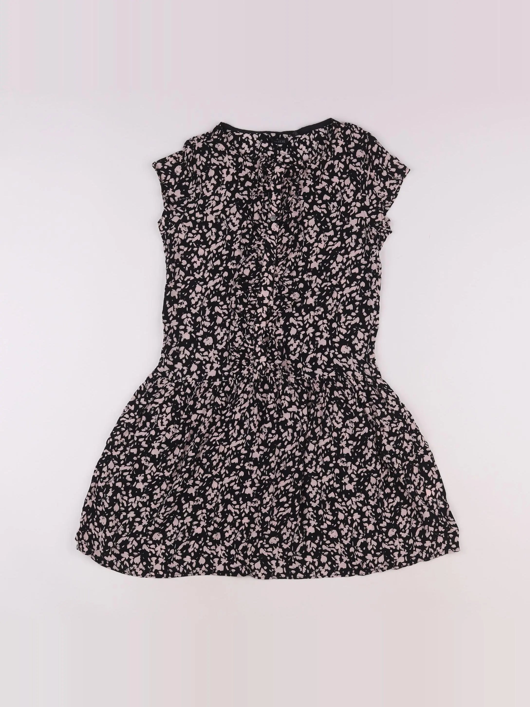 IKKS - robe noir, rose - 10 ans