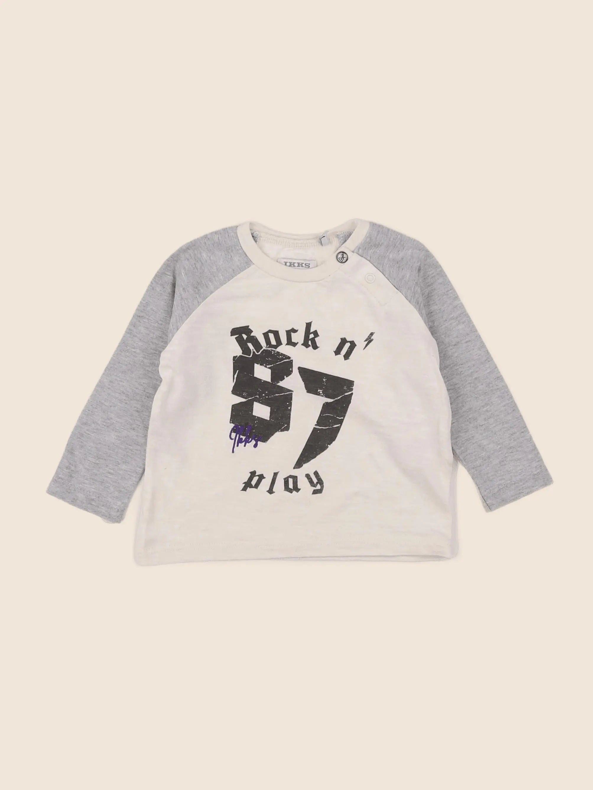IKKS - tee-shirt beige - 6 mois