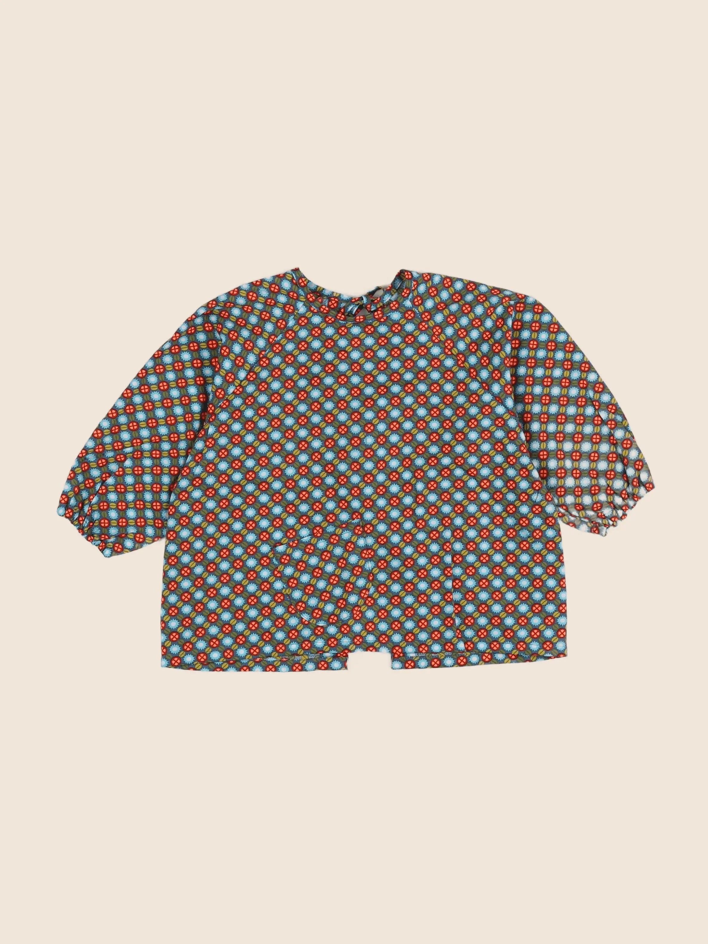Petit Pan - blouse bleu - 12 mois