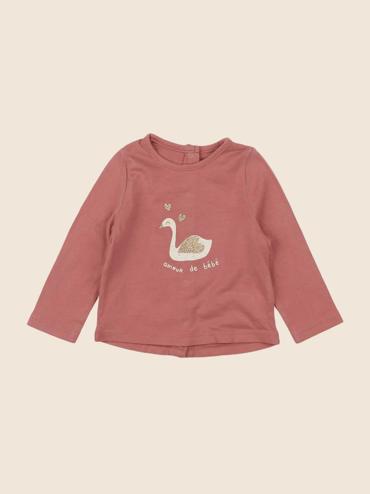 Vertbaudet - tee-shirt rose - 6 mois