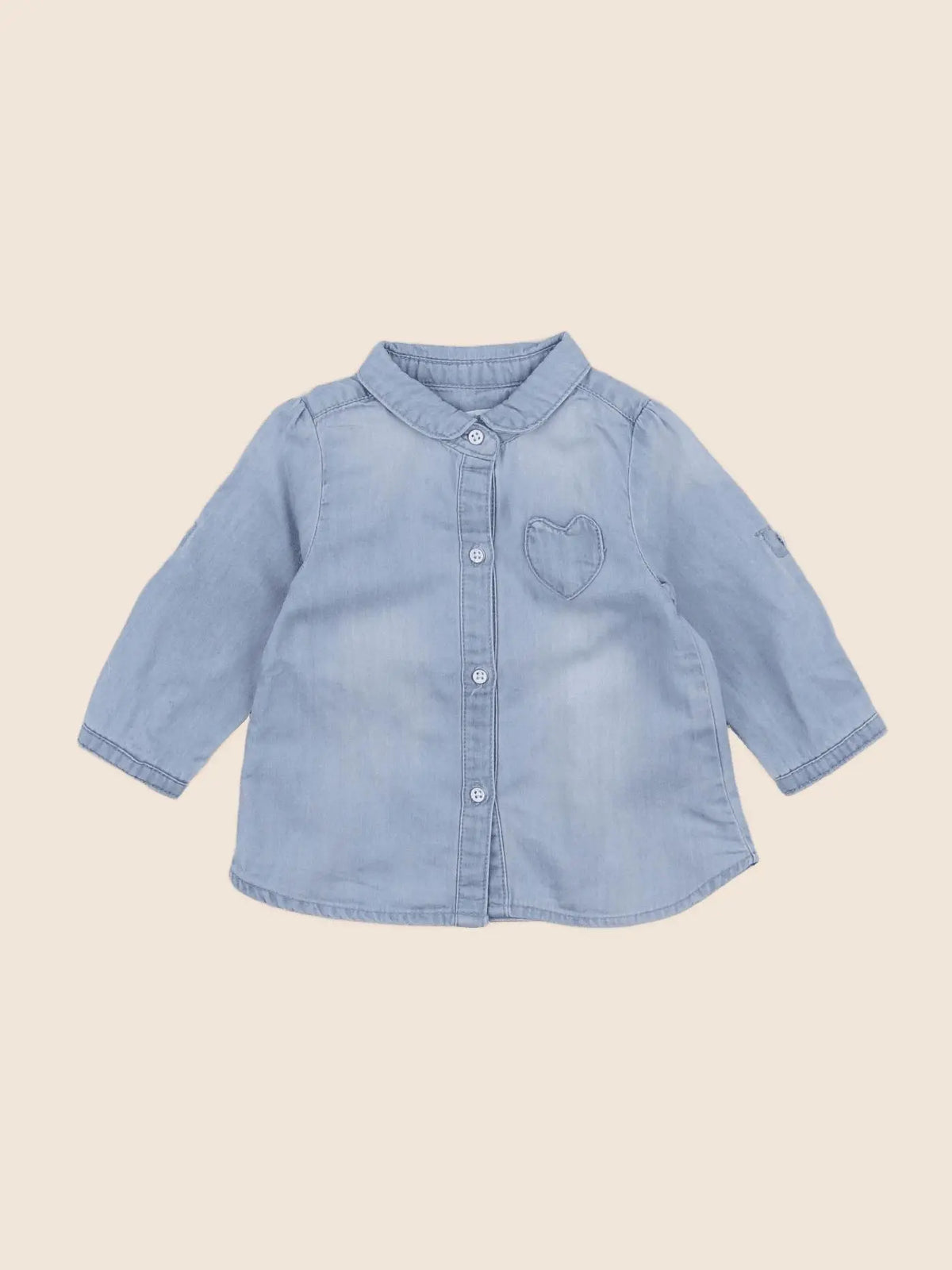 Vertbaudet - chemise bleu - 6 mois