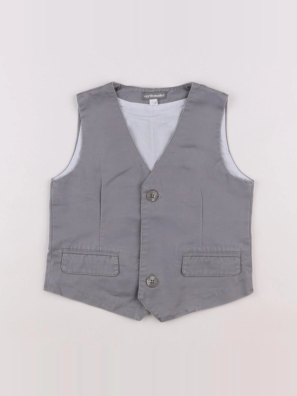 Vertbaudet - gilet gris - 4 ans