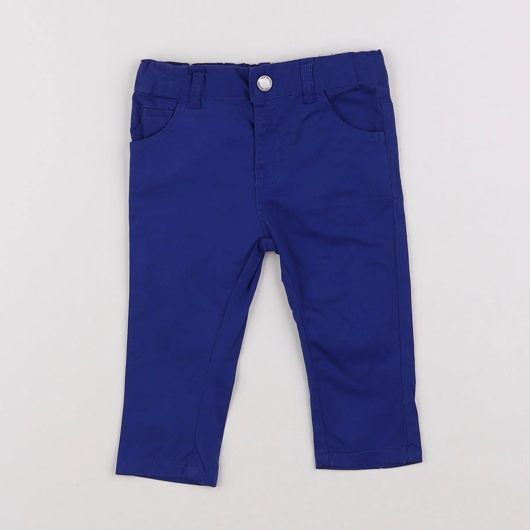 Vertbaudet - pantalon bleu - 9 mois