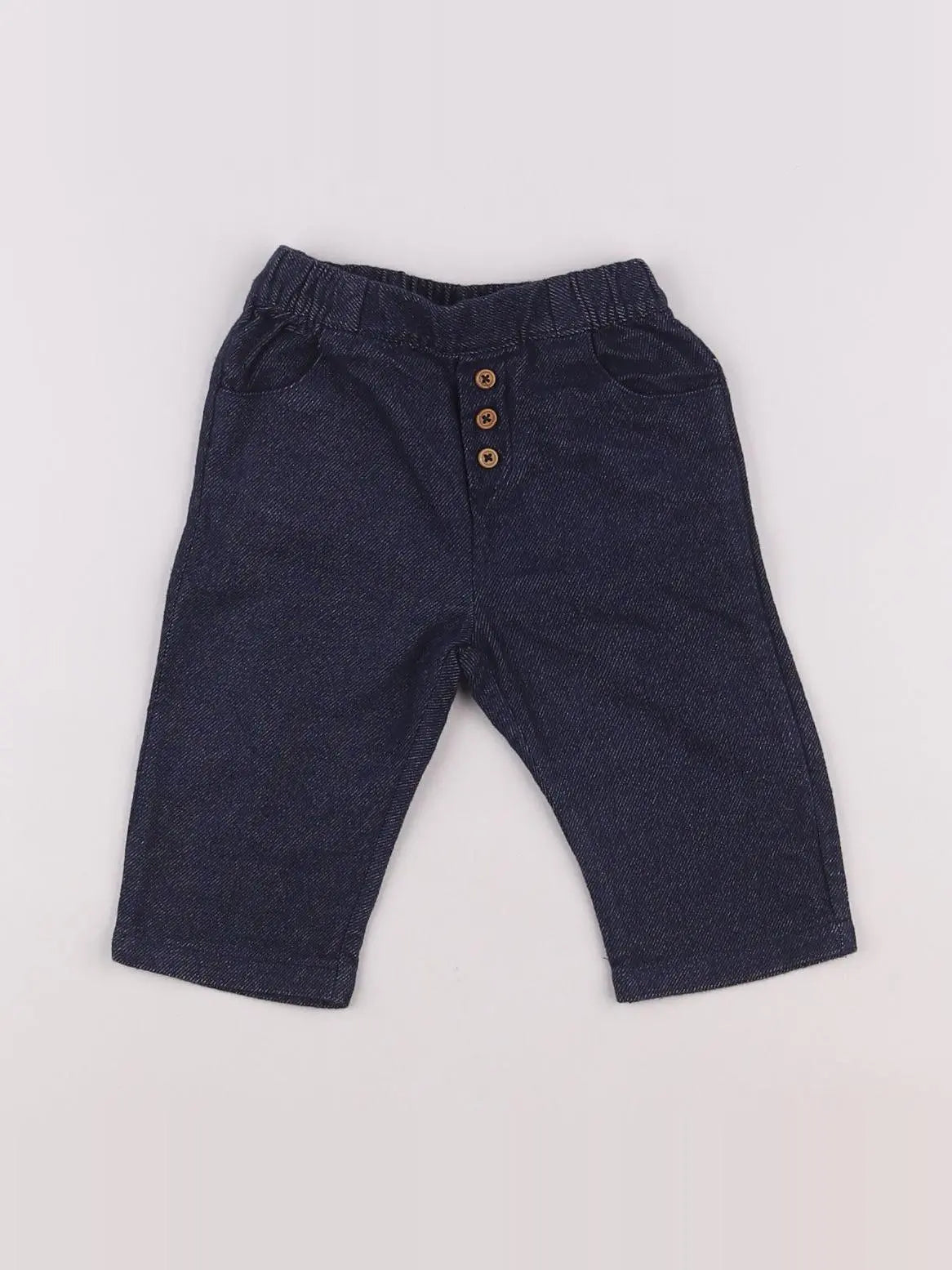 Natalys - pantalon bleu - 6 mois