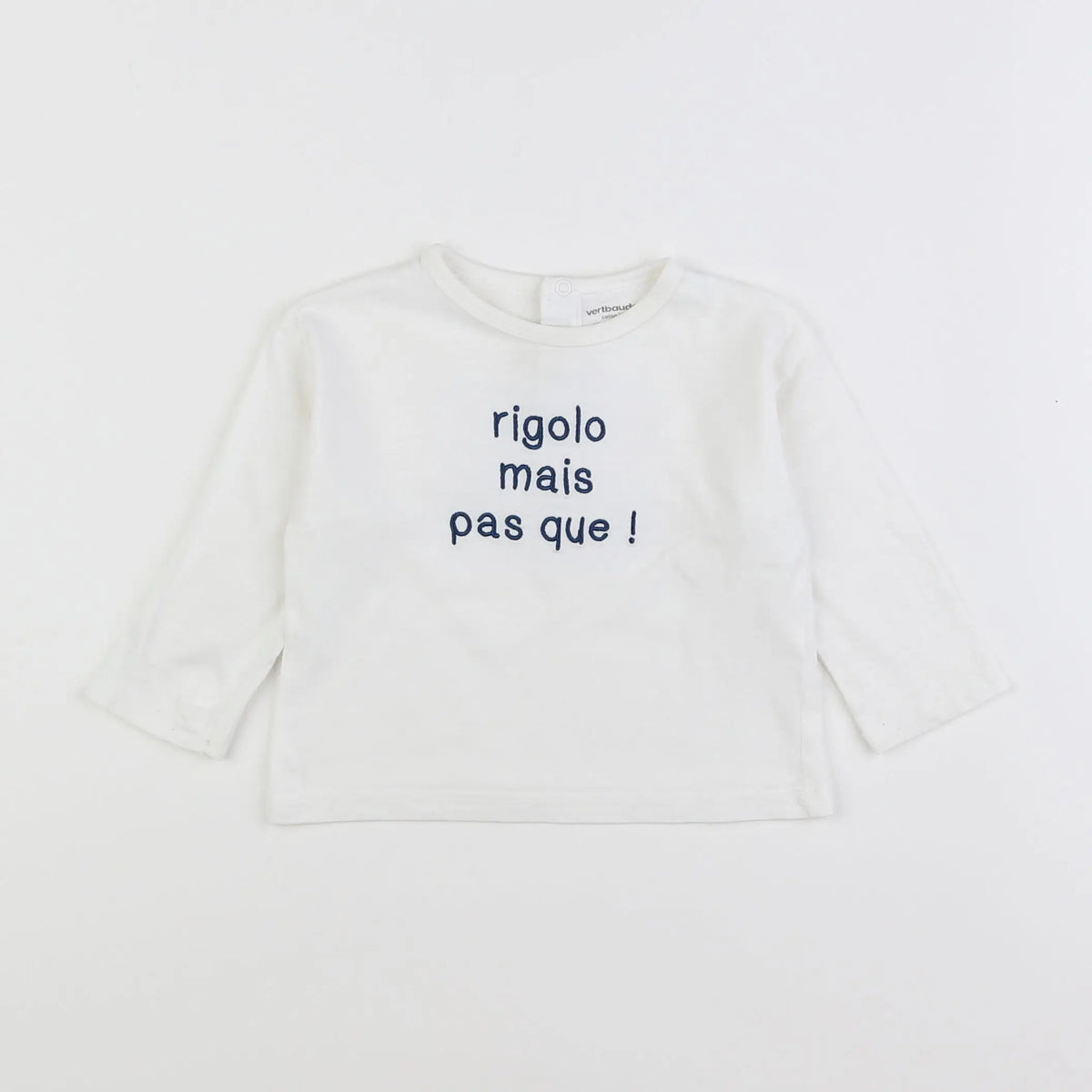 Vertbaudet - tee-shirt blanc - 12 mois